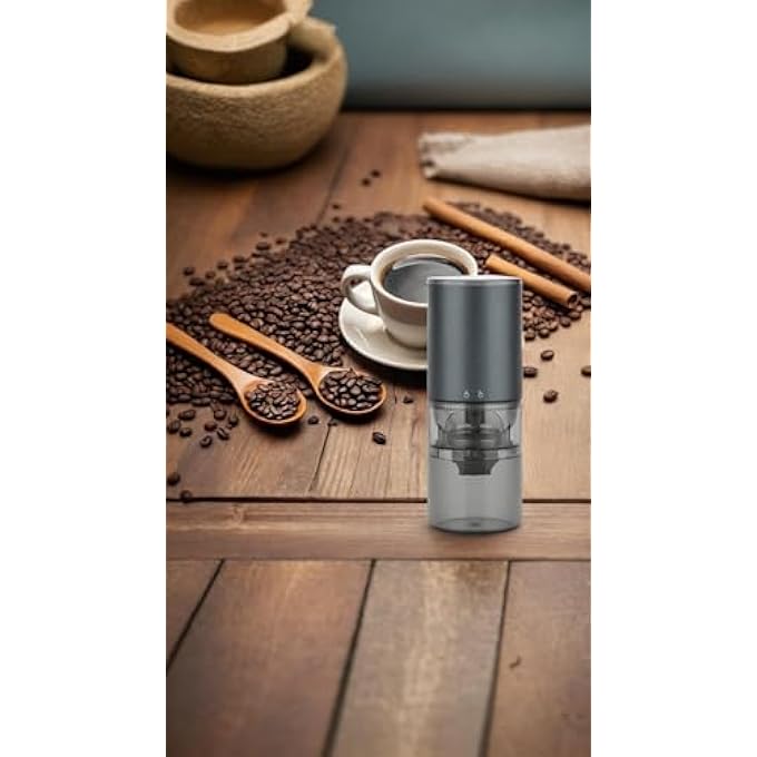 Honwor Portable Electric Burr Coffee GrinderCompact  Automatic MultiGrind Settings Usb Rechargeable Includes Cleaning Brush - Image 5