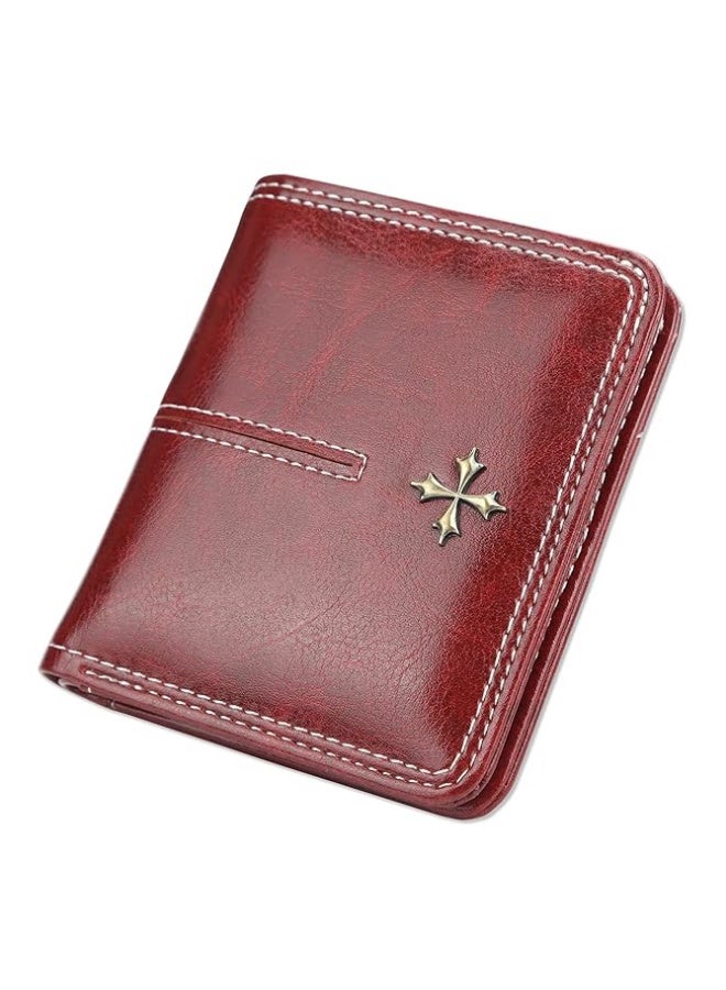 بايلليري محفظة نسائية مصنوعة من الجلد، محفظة صغيرة للتخزين للنساء، محفظة نسائية بسحاب، تصميم مميز بسيط وعصري، محفظة نسائية قصيرة متعددة الاستخدامات، حقيبة بطاقات بسحاب عالية الجودة، محفظة ريترو. - Image 1