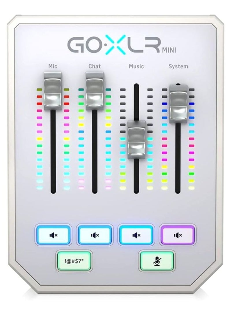 تي سي هيليكون تي سي هيليكون – خلاط بث GO-XLR-Mini مع واجهة صوت وتسجيل – أبيض - Image 1