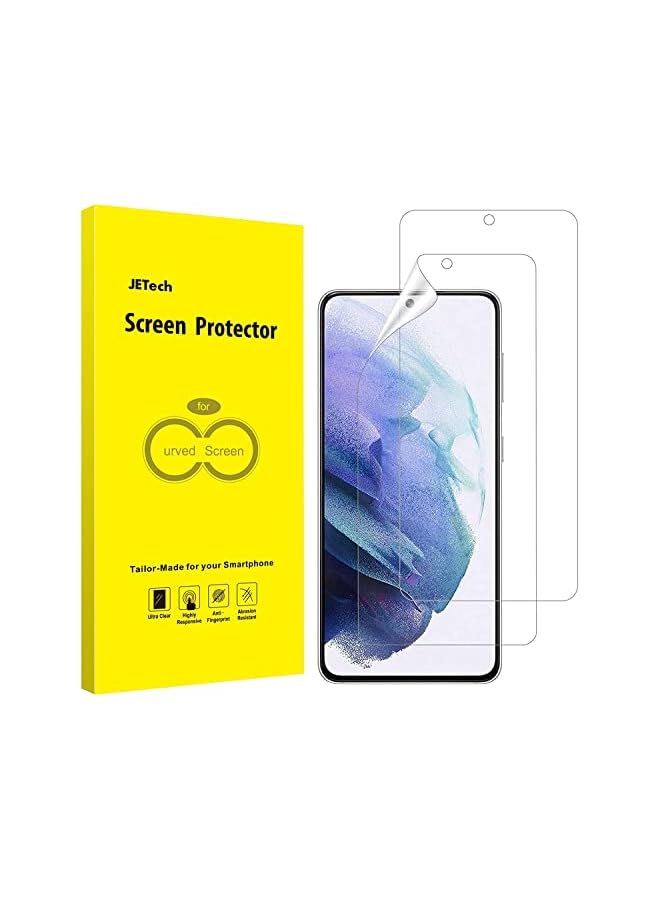 جي تيك واقي شاشة JETech لهاتف Samsung Galaxy S21 مقاس 6.2 بوصة، وضوح عالي الدقة، طبقة TPU مرنة، عبوتان - Image 1