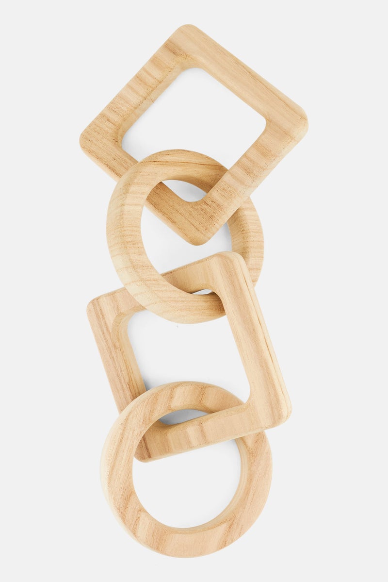 Muy Mucho Wooded Decorative Chain, Beige - Image 1