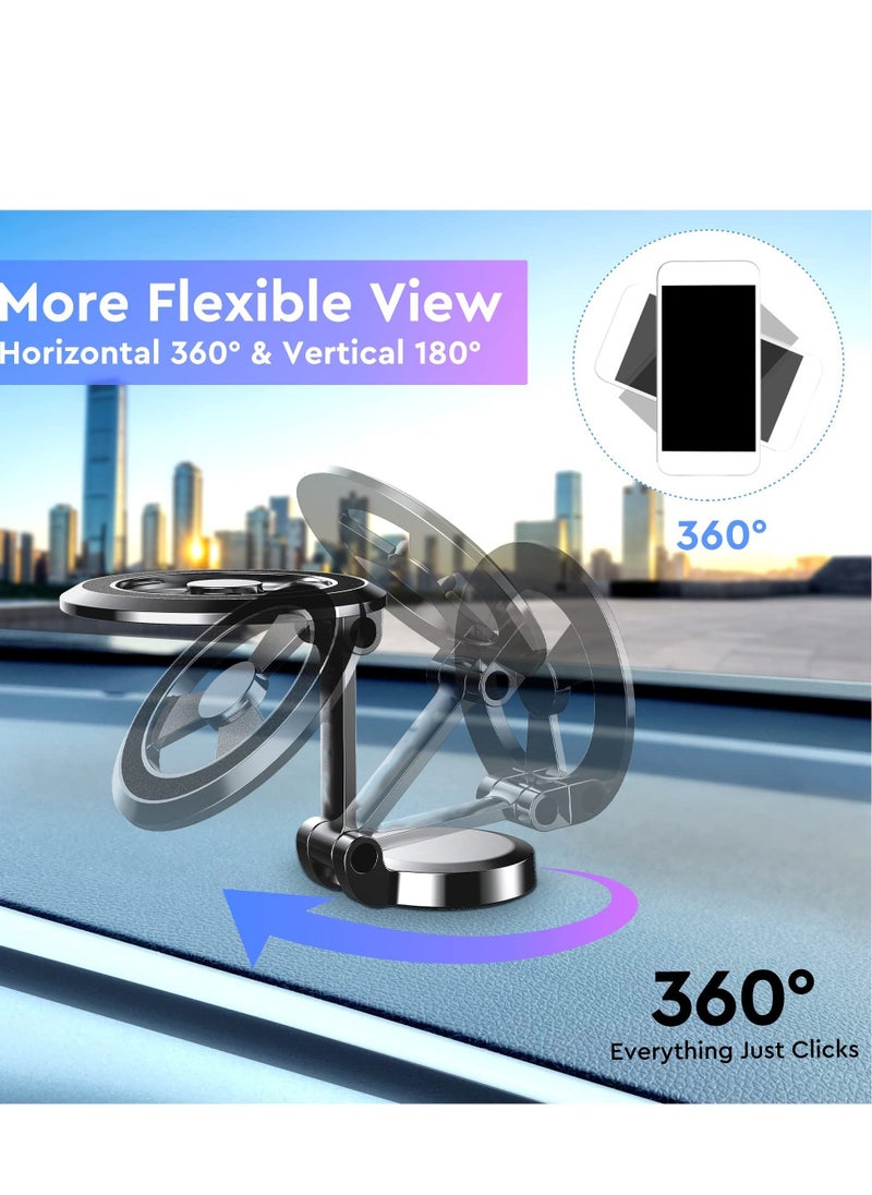Excefore Magnetic Car Phone Holder, Magnetic Phone Holder for Car Dashboard, Air Vent Cell Phone Holder, Compatible with MagSafe Car Mount, Adjustable Phone Mount for iPhone 14 13 12 Pro Max Plus  - Image 5