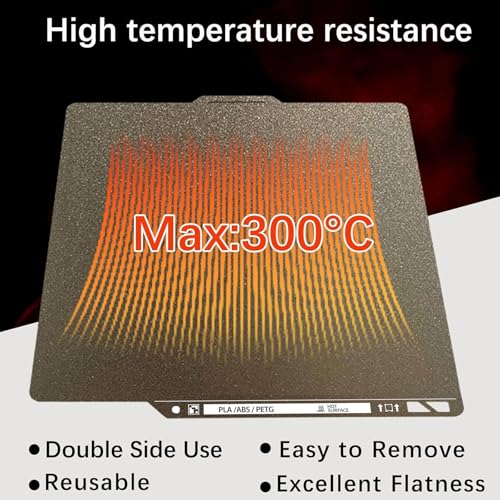 SAHVAIM Upgraded Thicker Textured PEI Plate 0.77mm with QR Code for Bambu Lab P1S/P2S/P1P/X1/X1C/A1/X2D 3D Printer, 257x257mm Dual-Textured Plate, Heated Bed Magnetic Flexible Spring Steel PEI Sheet Plate - Image 5