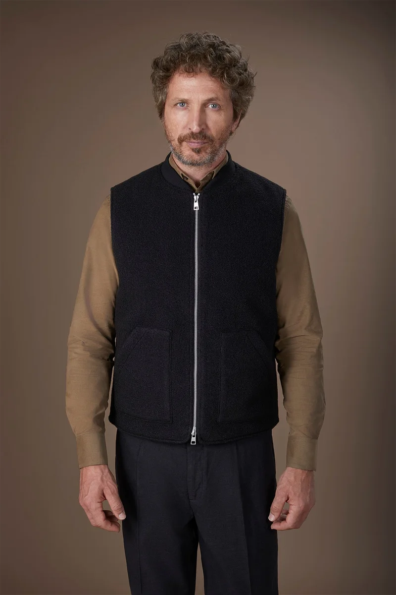 Sleeveless lightly padded men's jacket - Anthracite