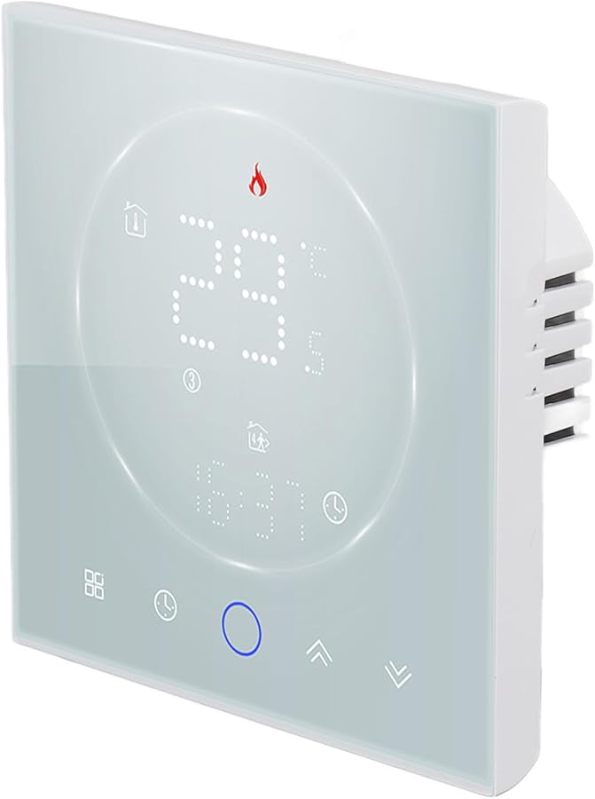 Programmable Wireless Thermostat For Home AC Boiler Wall Mounted White Color - Image 4