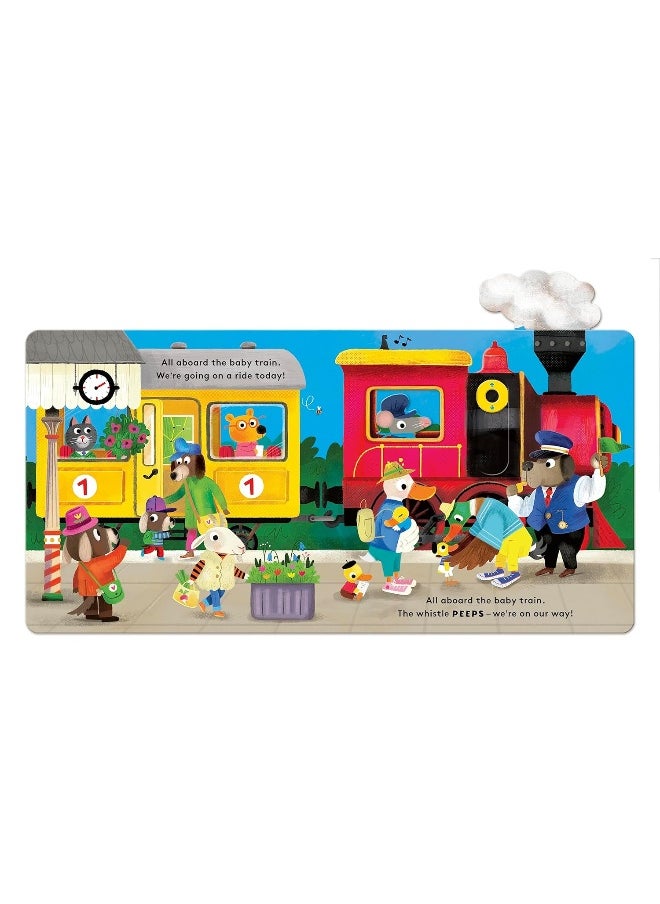 Baby on Board: Train: A Push, Pull, Slide Tab Book  - Image 3