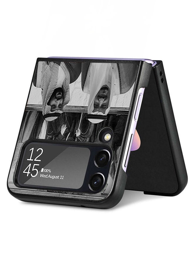 Okteq Hard Back Cover Case King Salman and His Son for Samsung Galaxy Z Flip 4  - Image 4