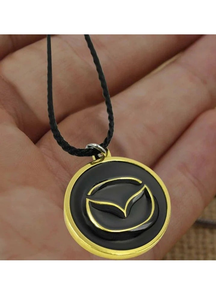 MAZDA  Car Emblem Car Mirror Hanging Pendant Metal Mini Car Decoration Chain With MAZDA  1 Pcs - Image 1