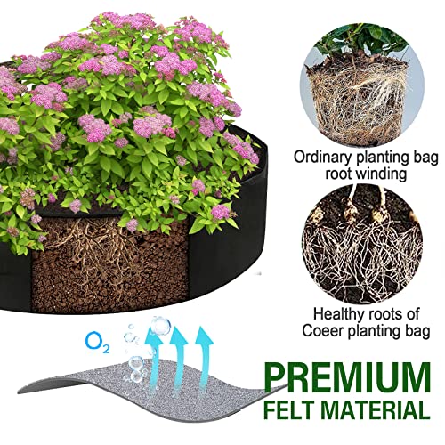 ZtohPyo 50 Gallon Plant Grow Bags, Large Fabric Raised Garden Bed with Handles, Durable Garden Beds Planters Aeration Gardening Container to Grow Vegetables for Outdoor Plants - Image 4