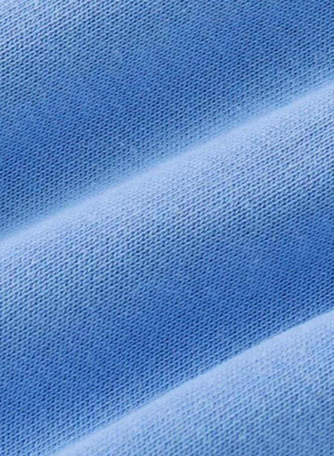 يونيكي Blue Crew Neck Short Sleeve Printed Tshirt & Shorts