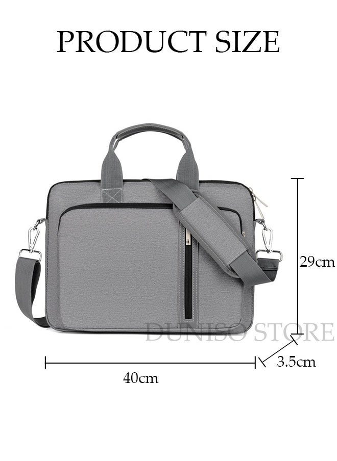 DUNISO 15.6 Inch Laptop Bag with Multi Compartment Lightweight Laptop Hand Bag Crossbody Bag Travel Business Briefcase Water-Resistant Dust-proof Shoulder Messenger Bag for Men and Women Work Office  - Image 3