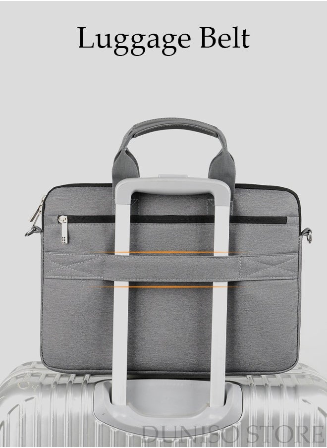 DUNISO 15.6 Inch Laptop Bag with Multi Compartment Lightweight Laptop Hand Bag Crossbody Bag Travel Business Briefcase Water-Resistant Dust-proof Shoulder Messenger Bag for Men and Women Work Office  - Image 5