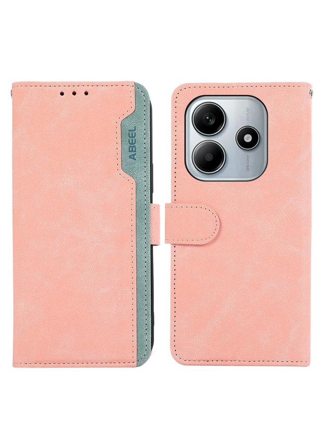 erorex Case For Redmi Note 14 4G 164.84mm ABEEL Color Block Magnetic RFID Leather Phone Case - Image 1