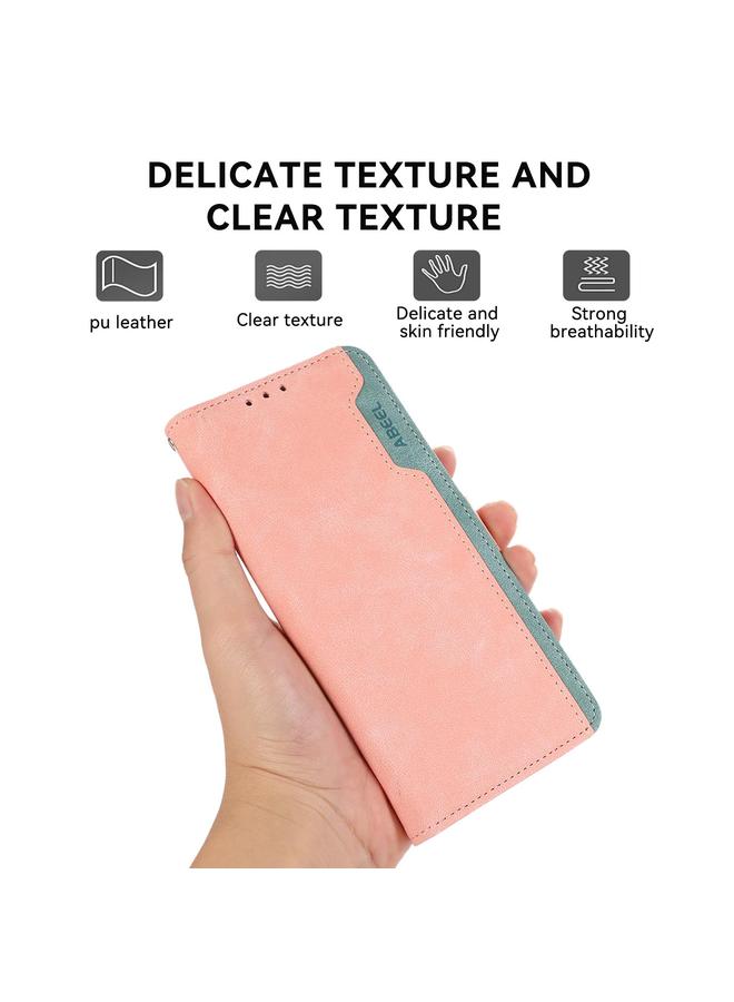 erorex Case For Redmi Note 14 4G 164.84mm ABEEL Color Block Magnetic RFID Leather Phone Case - Image 4