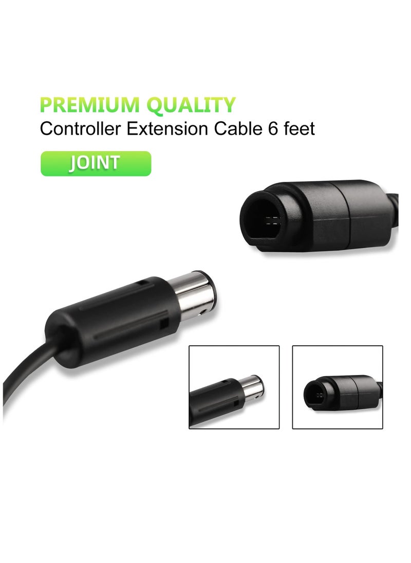 كابل تمديد وحدة التحكم NGC بطول 6 أقدام لجهاز نينتندو وي/غيمكيوب - طقم مكون من 4 كابلات تمديد عالية الجودة لتجربة ألعاب محسنة - Image 5