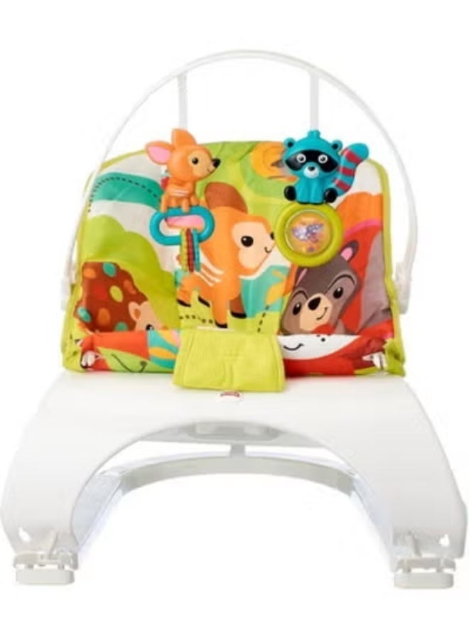 ممز بلانيت كرسي هزاز وباونسر مريح للأطفال الرضع مع خاصية الاهتزاز والتهدئة – مقعد آمن ومحمول بـ حزام أمان ثلاثي النقاط وألعاب معلقة قابلة للإزالة (للسفر والمنزل). - Image 1