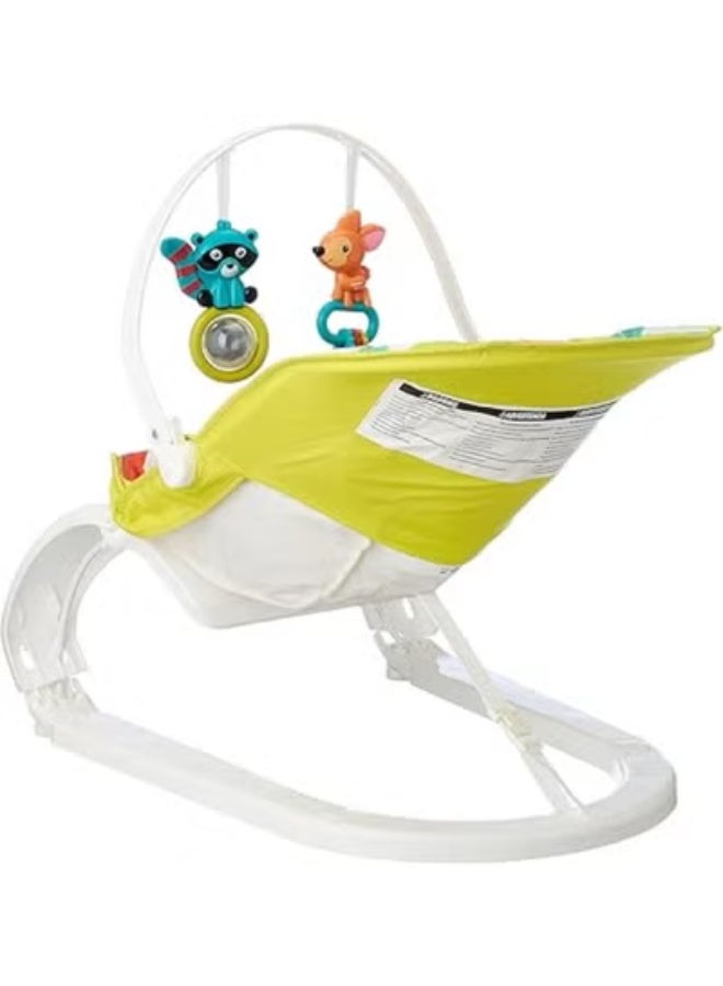 ممز بلانيت كرسي هزاز وباونسر مريح للأطفال الرضع مع خاصية الاهتزاز والتهدئة – مقعد آمن ومحمول بـ حزام أمان ثلاثي النقاط وألعاب معلقة قابلة للإزالة (للسفر والمنزل). - Image 3