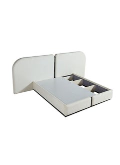 DANUBE HOME Krisalis 180X200 King Bedset w/ 2 Night Stand - Beige/Black  - Image 5