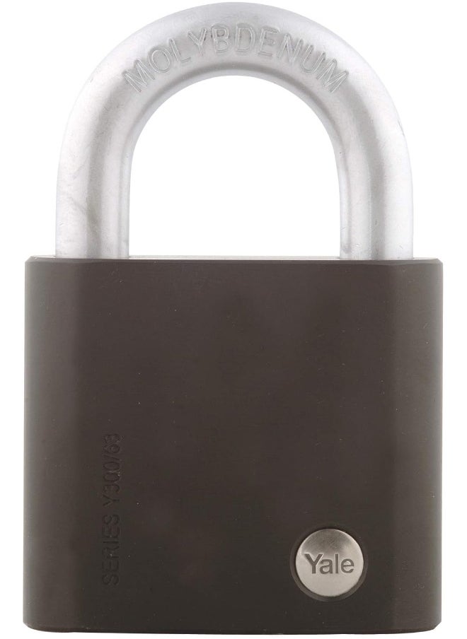 Yale Y300/63/127/1 Maximum Security Open Shackle Padlock, Black, 63mm  - Image 1