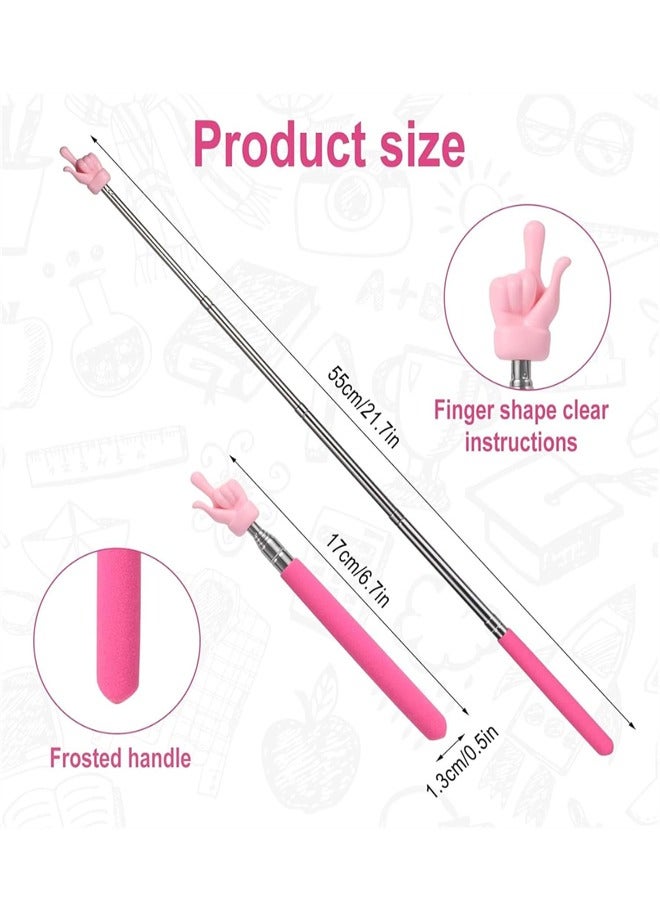 Telescopic Teachers Pointer, 4pcs Extendable Hand Pointer Finger Pointer Stick Pointer Stick Presenter Whiteboard Pointer for Elementary School Kindergarten Teacher, Classroom Supplies - Image 2