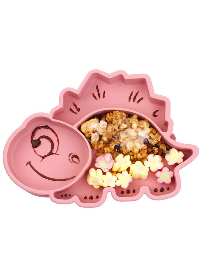 Qshare - Qshare Toddler Plate, Portable Baby Plates for Toddlers and Kids, BPA-Free Strong Suction Plates for Toddlers, Dishwasher & Microwave Safe Silicone Placemat 9x6x1.5 inch - Image 1