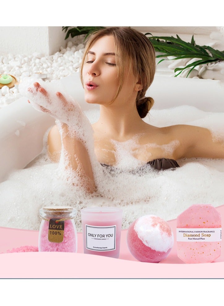 Wedding Birthday Gift Set for Women  Bride & Teen Girl Self Care Gifts Get Well Soon Gifts Basket, Lavender Relaxing Spa Gift Basket, Unique for Girl Friend,Wife,Mom, Friends, Sister, Coworker ,Grandma- Pink Luxury Box with Custom Tumbler, Soap ,Candle & Eye Mask (Ramadan Gift for Her)  - Image 5