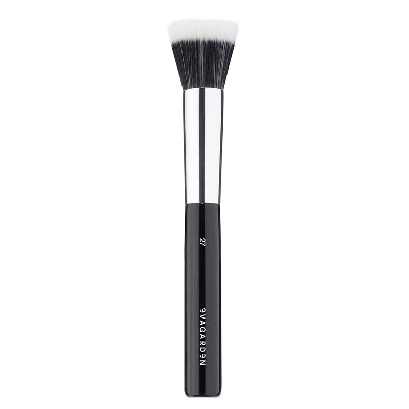 evagarden Fluid Foundation Brush 27  Double Fiber Synthetic Yarn Bristles  Guarantees Precise Uniform Application of Cream and Liquid  Releases Adequate Product for Neat Smooth Finish  1 Pc