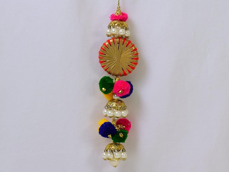 PRANSUNITA PRANSUNITA Multicolor Pom Pom Ghungroo Tassels 50 pcs for Making Earrings Jewelry caps Toran Making Dress Borders Crafts Clothing Sewing Accessories Size 25 mm - Image 3