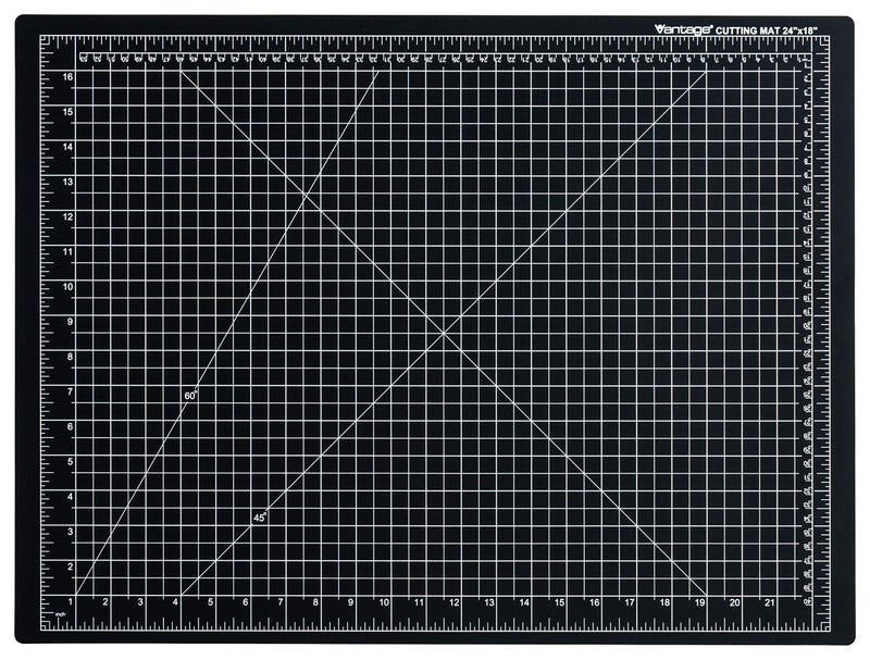 Dahle Vantage 10672 Premium SelfHealing Cutting Mat 18x24 12 Grid 5 Layers for Max Healing Perfect for Crafts Sewing Black