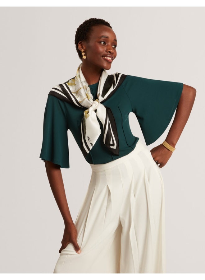 Ted Baker Crepe Jersey Seam Detail Short Sleeve To - Image 1