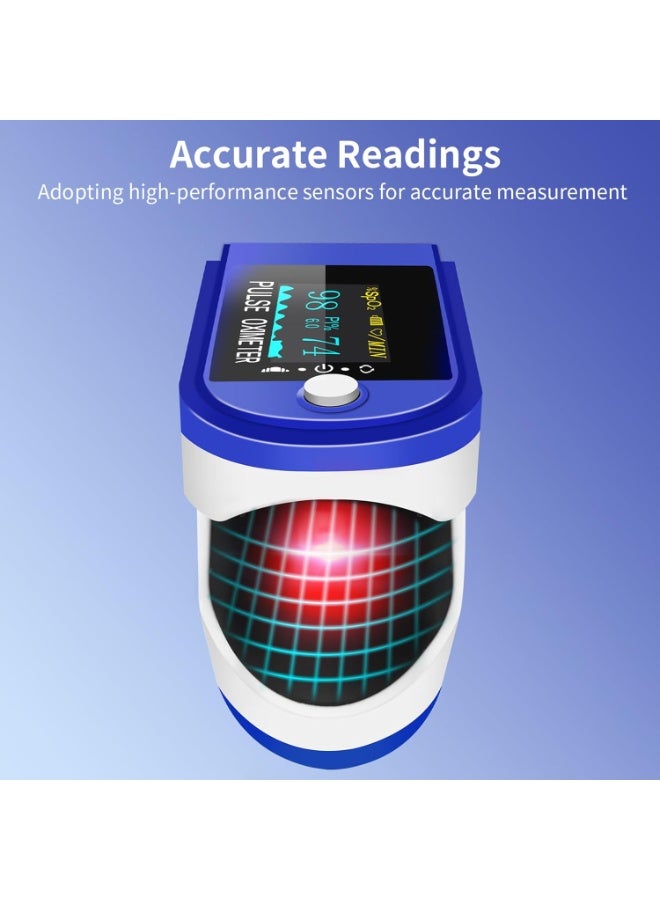 Pulse Oximeter – Fingertip, Wrist & Neck Blood Oxygen Monitor with SpO2, Pulse Rate & Waveform Display – Accurate Oxygen & Heart Rate Measurement - Image 3