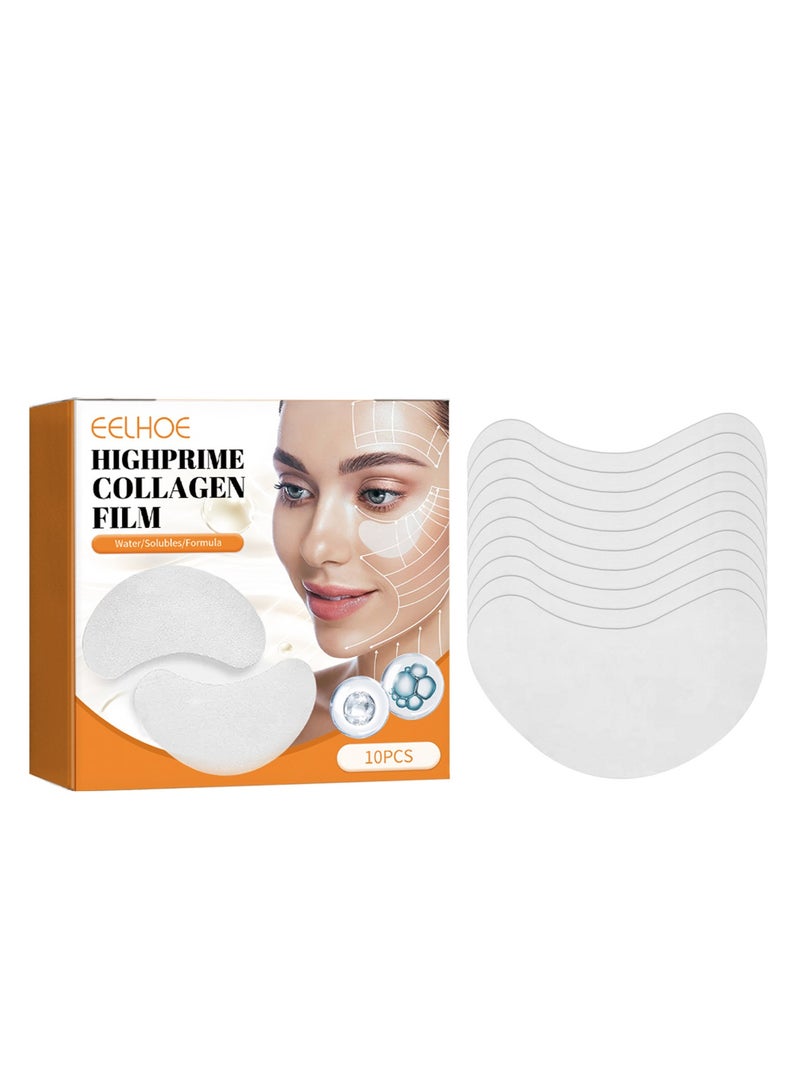 EELHOE Collagen face mask, 5Pairs Hyaluronic Acid Eye Mask, Collagen Film Mask, Collagen Soluble Film, Natural Facial & Eye Mask, Anti-Wrinkle Lifting Smooths Out Fine Lines, Anti Aging Face Mask - Image 1