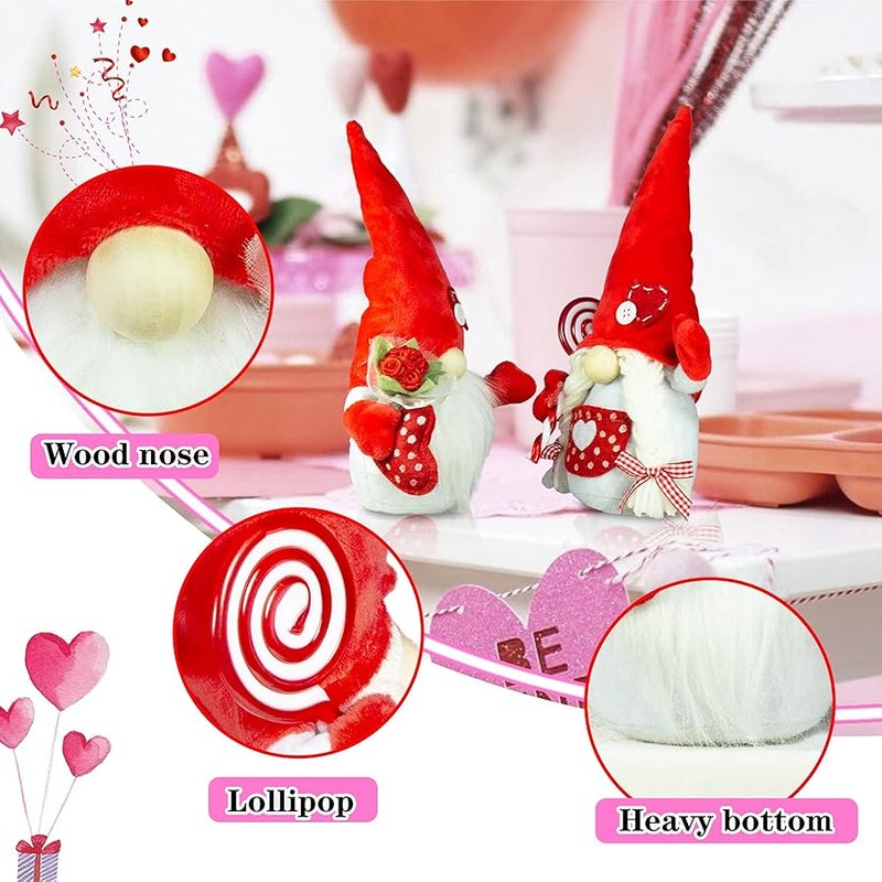 BWFY Romantic Couple Gnomes Decor Swedish Tomte Gnomes Scandinavian Gnomes Decorations Desktop Collectible Home Ornament Gifts - Image 5
