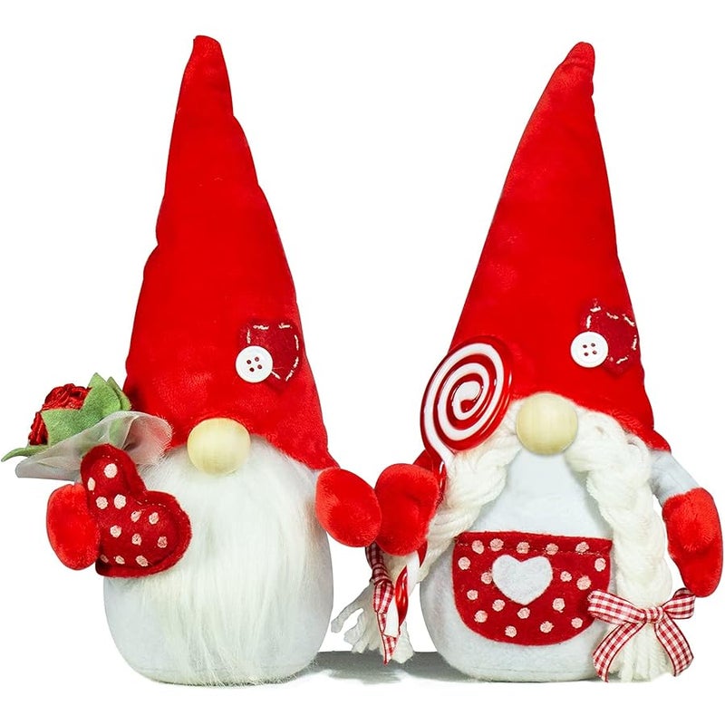 BWFY Romantic Couple Gnomes Decor Swedish Tomte Gnomes Scandinavian Gnomes Decorations Desktop Collectible Home Ornament Gifts - Image 1