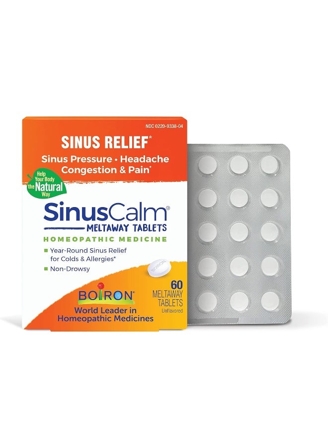 بويرون sinus Calm Tablets for Sinus Pain Relief, Runny Nose, Congestion, Sinus Pressure, Headache - 60 Count - Image 1