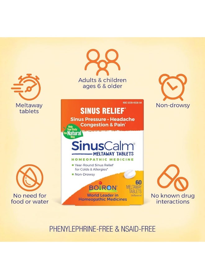 بويرون sinus Calm Tablets for Sinus Pain Relief, Runny Nose, Congestion, Sinus Pressure, Headache - 60 Count - Image 3