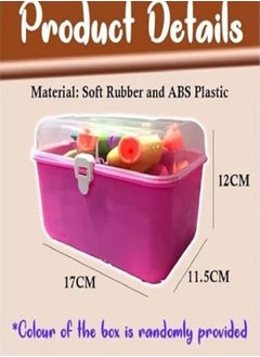 Generic Baby Rattle 7 Pcs  Set Box With Different Shapes & Assorted Colors Boxes  - Image 3