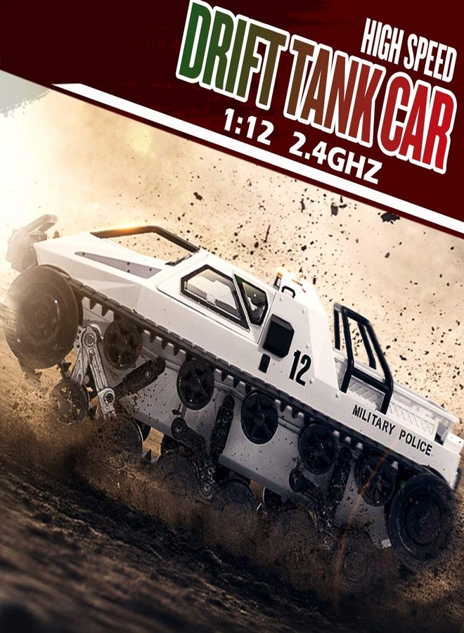 جوليرك سيارة دبابة GoolRC RC، بمقياس 1/12، تعمل بجهاز تحكم عن بعد بتردد 2.4 جيجاهرتز، قابلة لإعادة الشحن، مناسبة للأطفال، سيارة تدور 360 درجة، هدية مثالية للأولاد والبنات والمراهقين (أسود) - Image 4