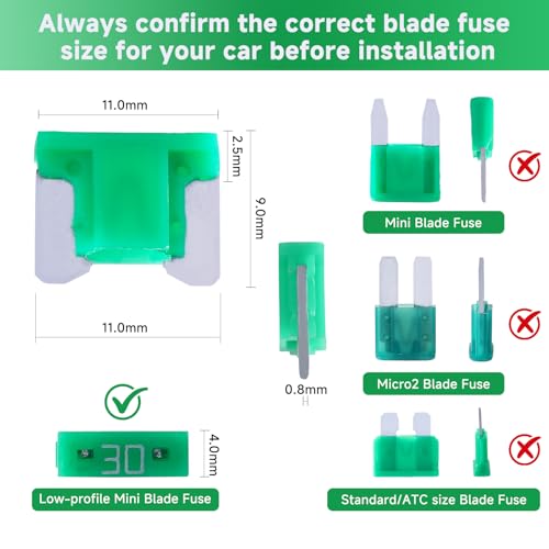 YIVCKOM 70PCS Car Automotive Fuses, Car Fuses Assortment Kit, Low-Profile Mini Auto Blade Fuses for Car, SUV, Truck, Camper，RV Accessories (5A/7.5A/10A/15A/20A/25A/30A Amp) - Image 3
