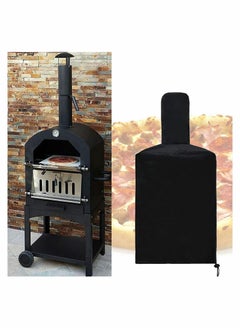 Y&D Outdoor Pizza Oven Cover 210D Garden Black Protection Weather Resistant Dustproof BBQ Rain for Wood Fired Cha Rcoal Bread 165x65x45CM  - Image 3