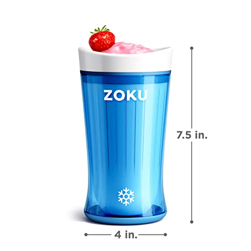 ZOKU Jumbo Slush and Shake Maker, Compact Make and Serve Cup with Freezer Core Creates Single-Serving Smoothies, Slushies and Milkshakes in Minutes, BPA-Free, Bright Blue - Image 3