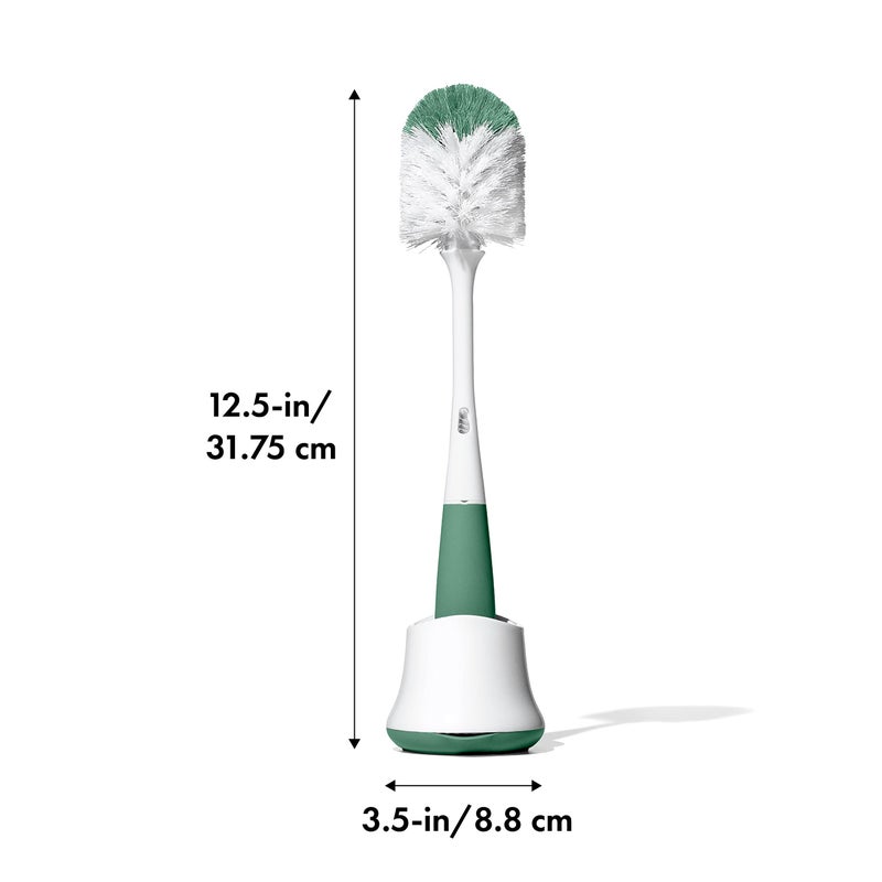 OXO Tot Bottle Brush with Nipple Cleaner and Stand - Sage - Image 2