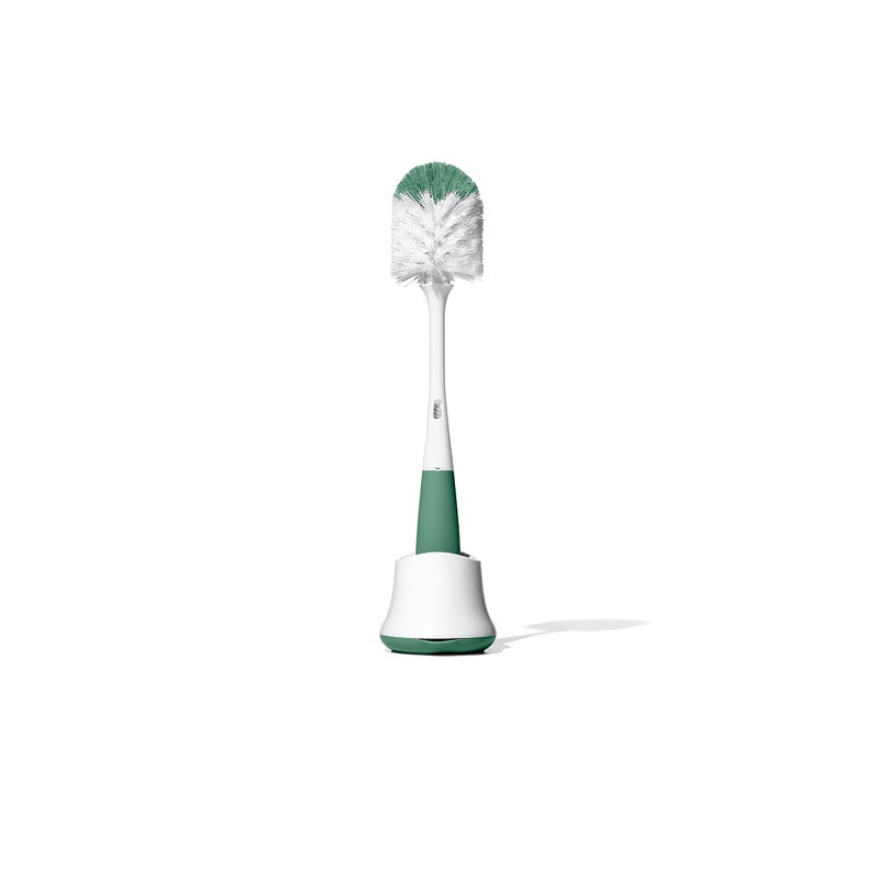 OXO Tot Bottle Brush with Nipple Cleaner and Stand - Sage - Image 1