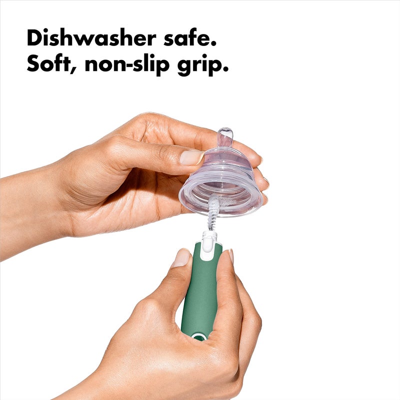 OXO Tot Bottle Brush with Nipple Cleaner and Stand - Sage - Image 5