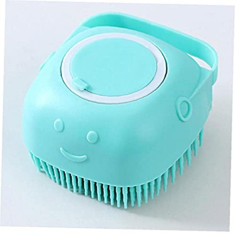 Pet Shampoo Brush: Blue Silicone Material - Shampoo Storage Function Pet Massage Brush for Cats and Dogs - Image 5