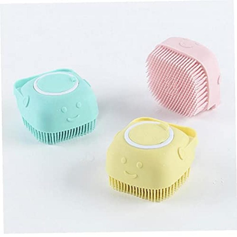 Pet Shampoo Brush: Blue Silicone Material - Shampoo Storage Function Pet Massage Brush for Cats and Dogs - Image 4
