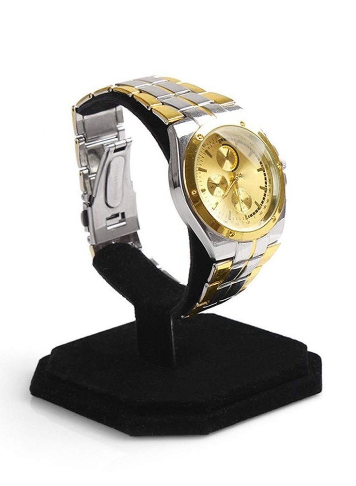 C Type Jewelry Display Rack for Watches Bracelets and Bangles Black Stand Holder