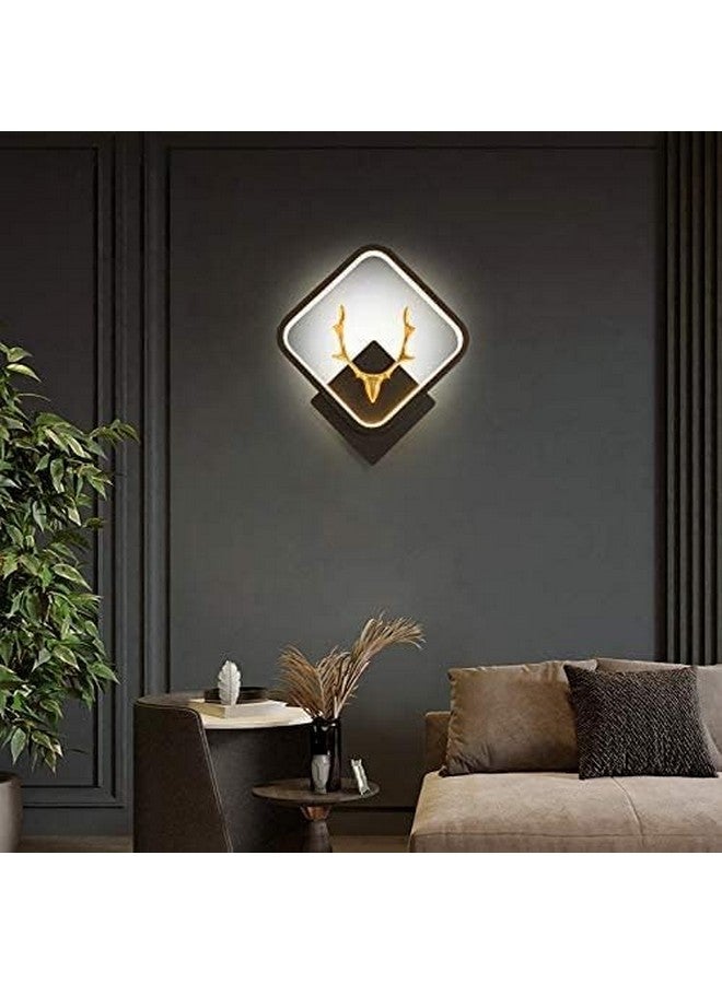 kinis Polyvinyl Chloride Deer Horn LED Wall Lamp for Wall/Led Wall Light for Living Room/Led Wall Scone to décor Your Home/Cafe/Bar/Hotel, Square, (3 Color in One) Yellow, White and Natural White - Image 5