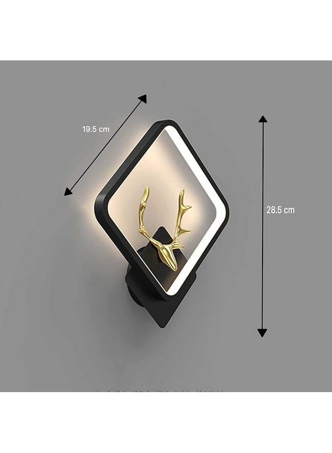 kinis Polyvinyl Chloride Deer Horn LED Wall Lamp for Wall/Led Wall Light for Living Room/Led Wall Scone to décor Your Home/Cafe/Bar/Hotel, Square, (3 Color in One) Yellow, White and Natural White - Image 4