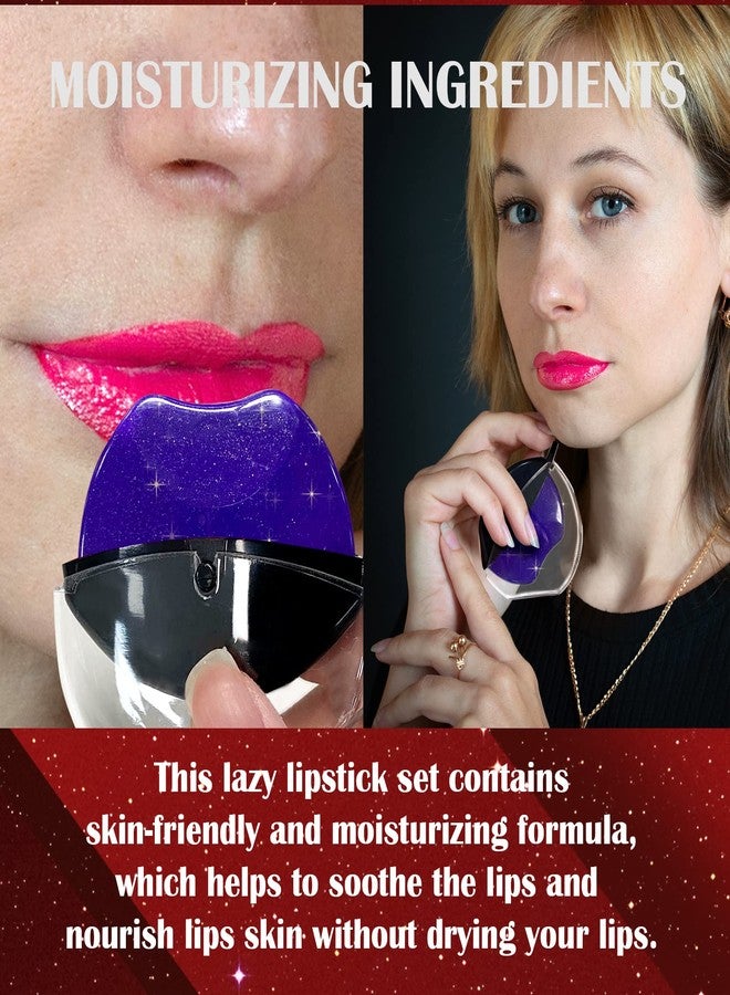 DAGEDA 3 Colors Lazy Lipstick, Pearl Lipstick Magic Color Changing Lipstick, Labiales Magicos Long Lasting Moisturizing Lipstick, Not Fade Lip Shape Lipstick for Lazy People（Color A） - Image 3